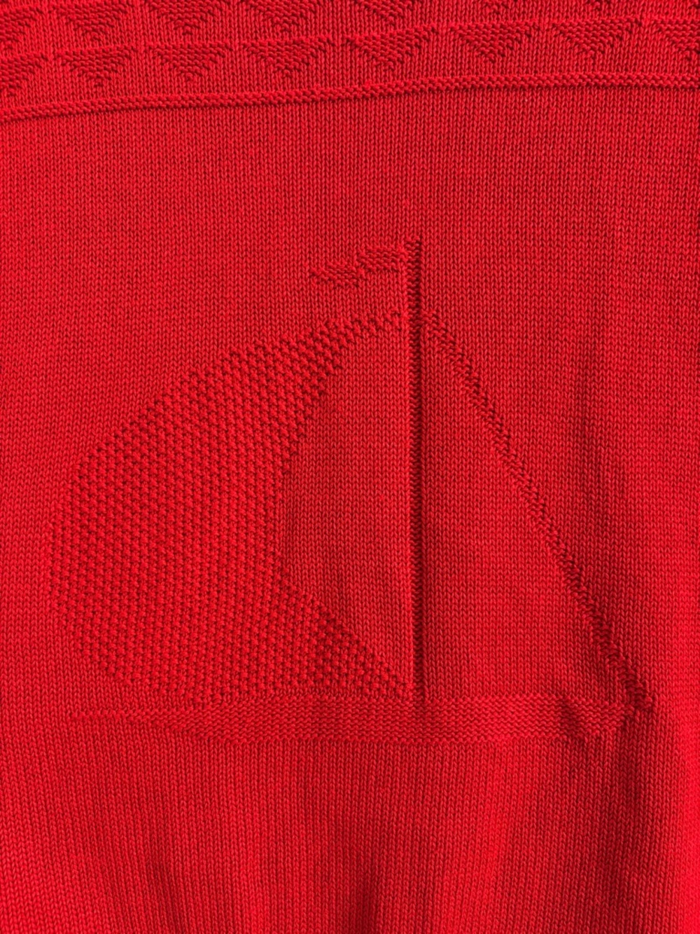 Sweaters USA Red Scoop-Neck Cap Sleeved Boxy Sailboat Lightweight Sweater - Picture 3 of 5